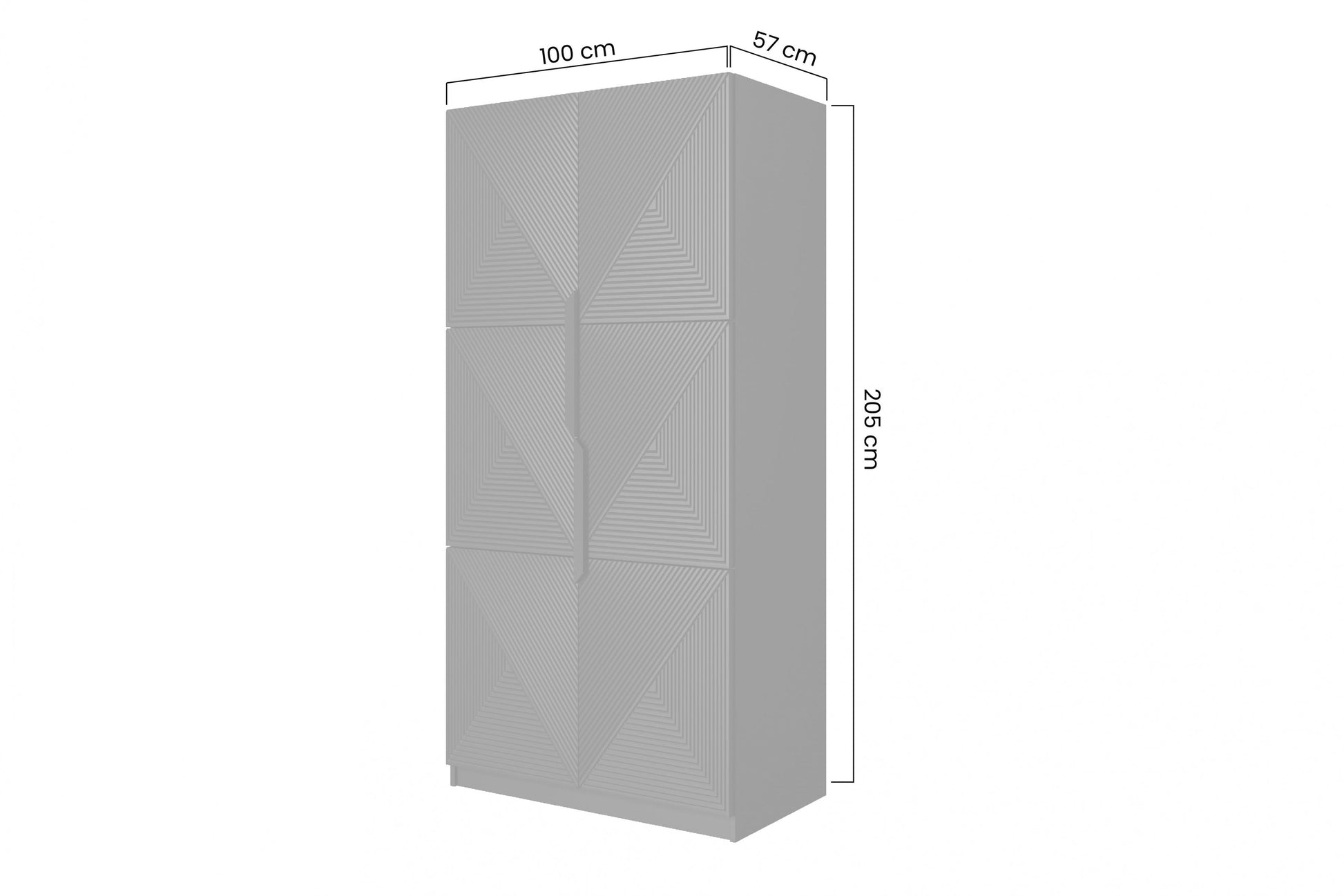 Skapis Oslo 100/205/57 cm kašmirs - N1 Home
