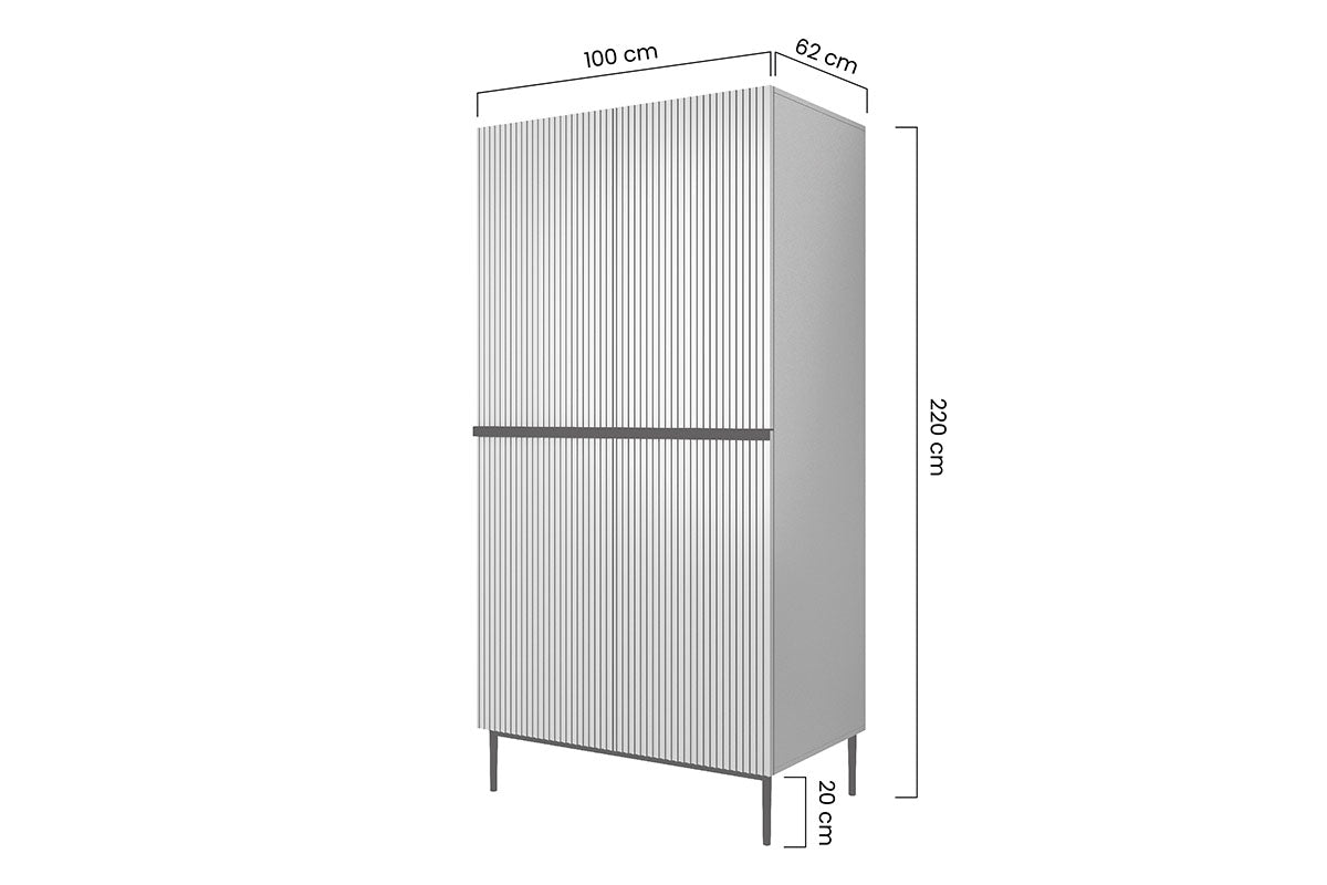 Skapis AUSTIN zelta 100/220/62 melns - N1 Home