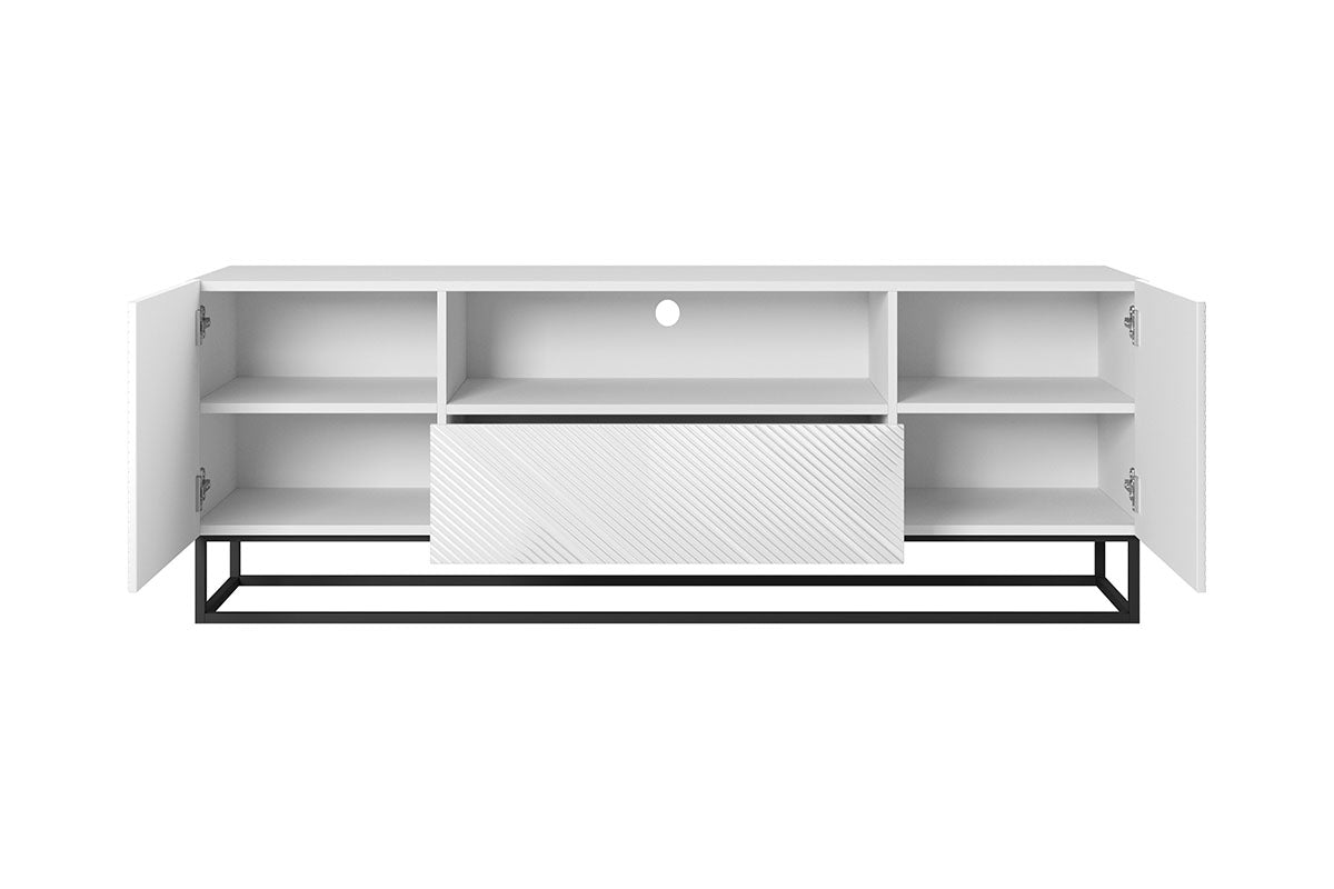 OSLO RTV kumode uz metāla kājām 167/60/40 spīdums balts - N1 Home