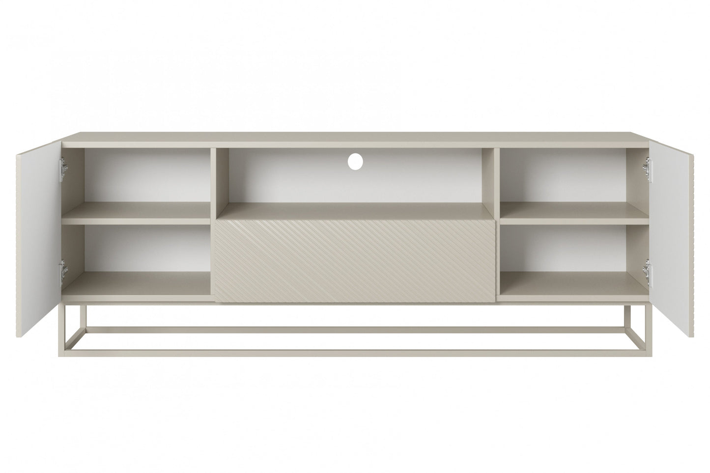 OSLO RTV kumode uz metāla kājām 167/60/40 cm kašmirs/kašmirs - N1 Home