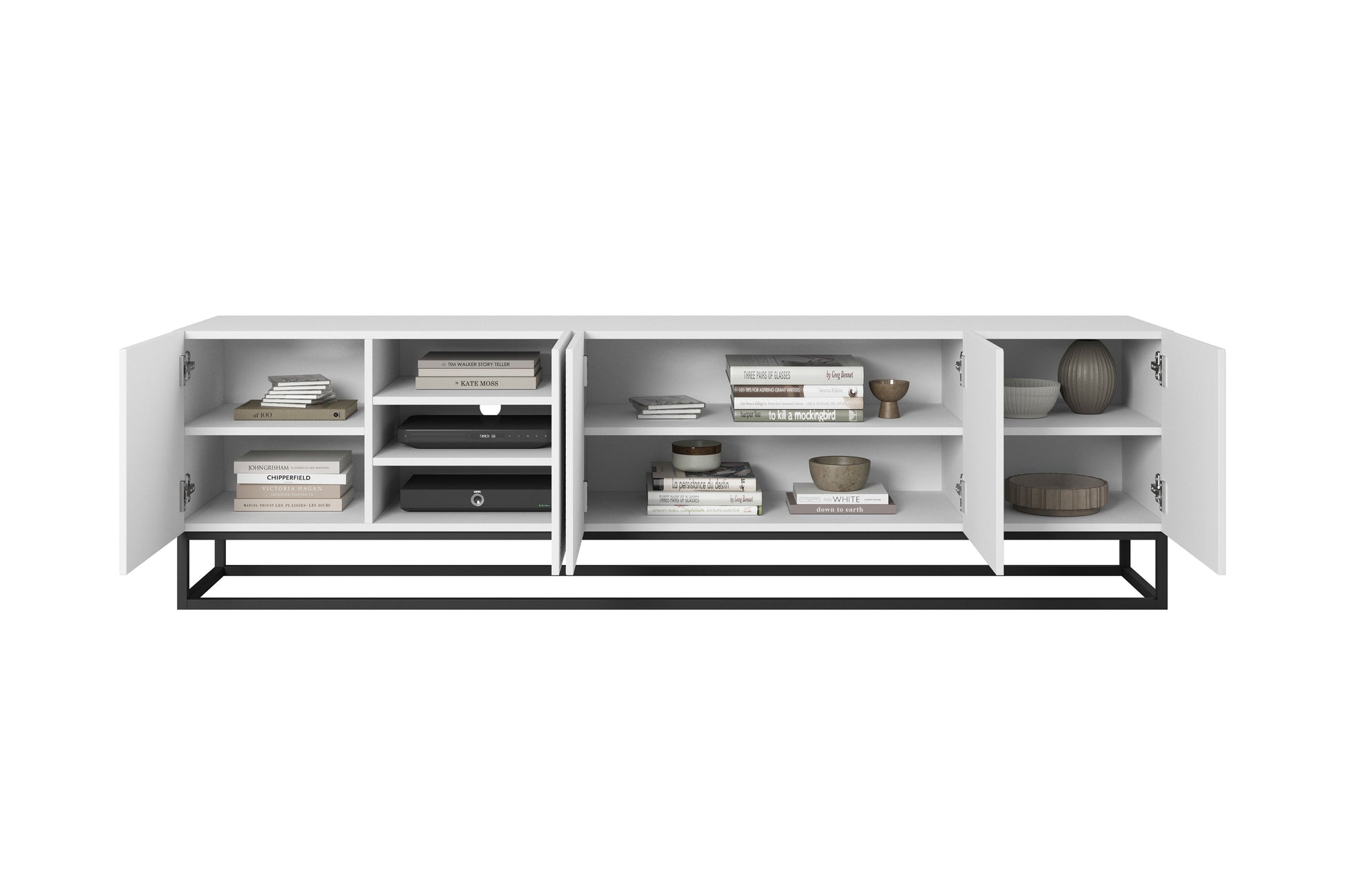 OSLO RTV kumode uz metāla kājām 200/56/40 balts - N1 Home