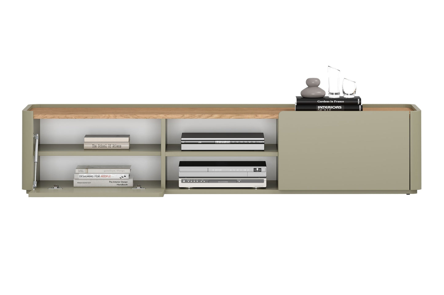 TV skapis Elva 170/35.5/48 cm Eikalipts / Baltijas kāpu ozols - N1 Home