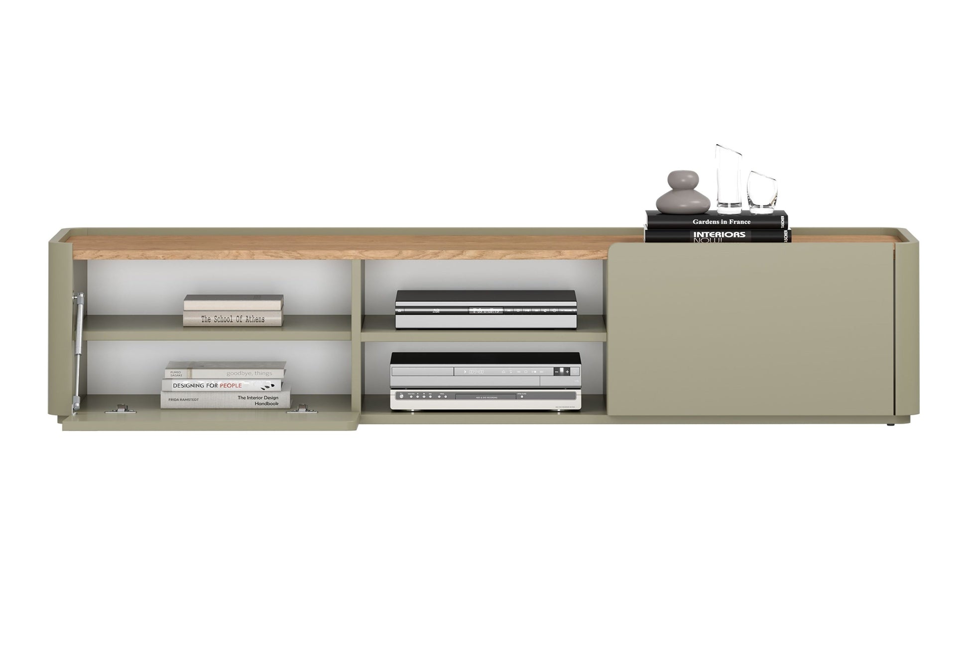TV skapis Elva 170/35.5/48 cm Eikalipts / Baltijas kāpu ozols - N1 Home