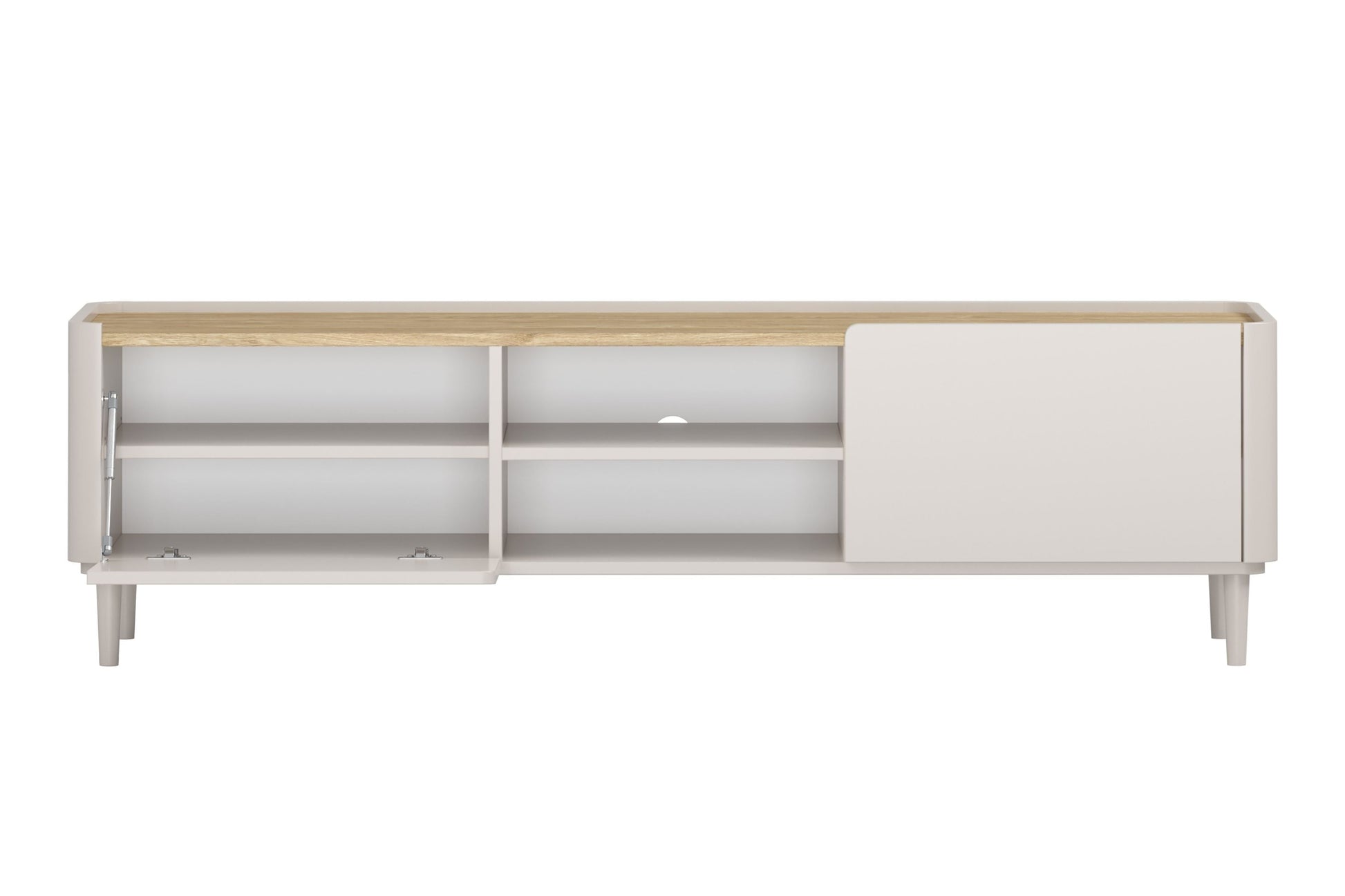 TV skapis Elva 170/48/48 cm Kašmirs / Eļļots ozols - N1 Home