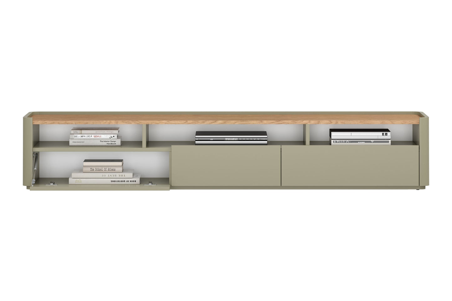 TV skapis Elva 200/35.5/48 cm Eikalipts / Baltijas kāpu ozols - N1 Home