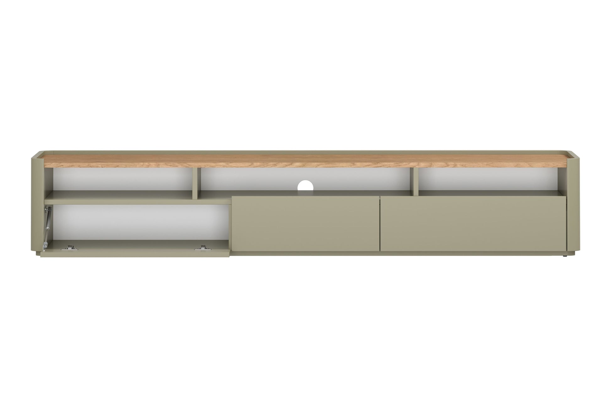 TV skapis Elva 200/35.5/48 cm Eikalipts / Baltijas kāpu ozols - N1 Home
