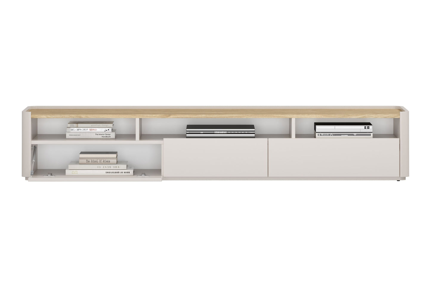 TV skapis Elva 200/35.5/48 cm Kašmirs / Eļļots ozols - N1 Home