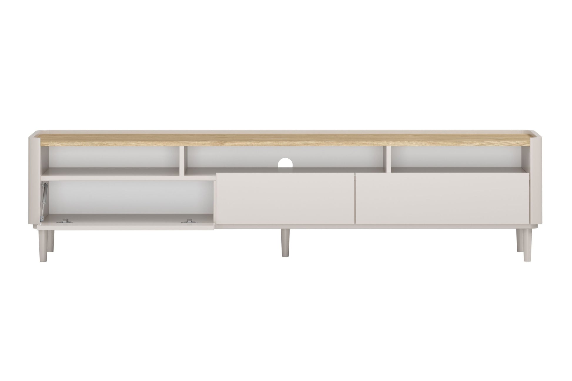 TV skapis Elva 200/48/48 cm Kašmirs / Eļļots ozols - N1 Home