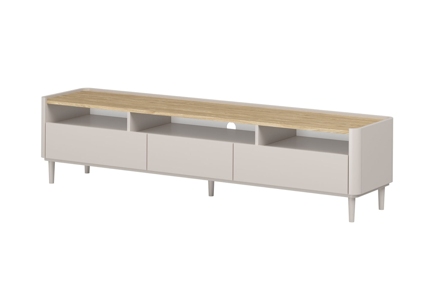 TV skapis Elva 200/48/48 cm Kašmirs / Eļļots ozols - N1 Home
