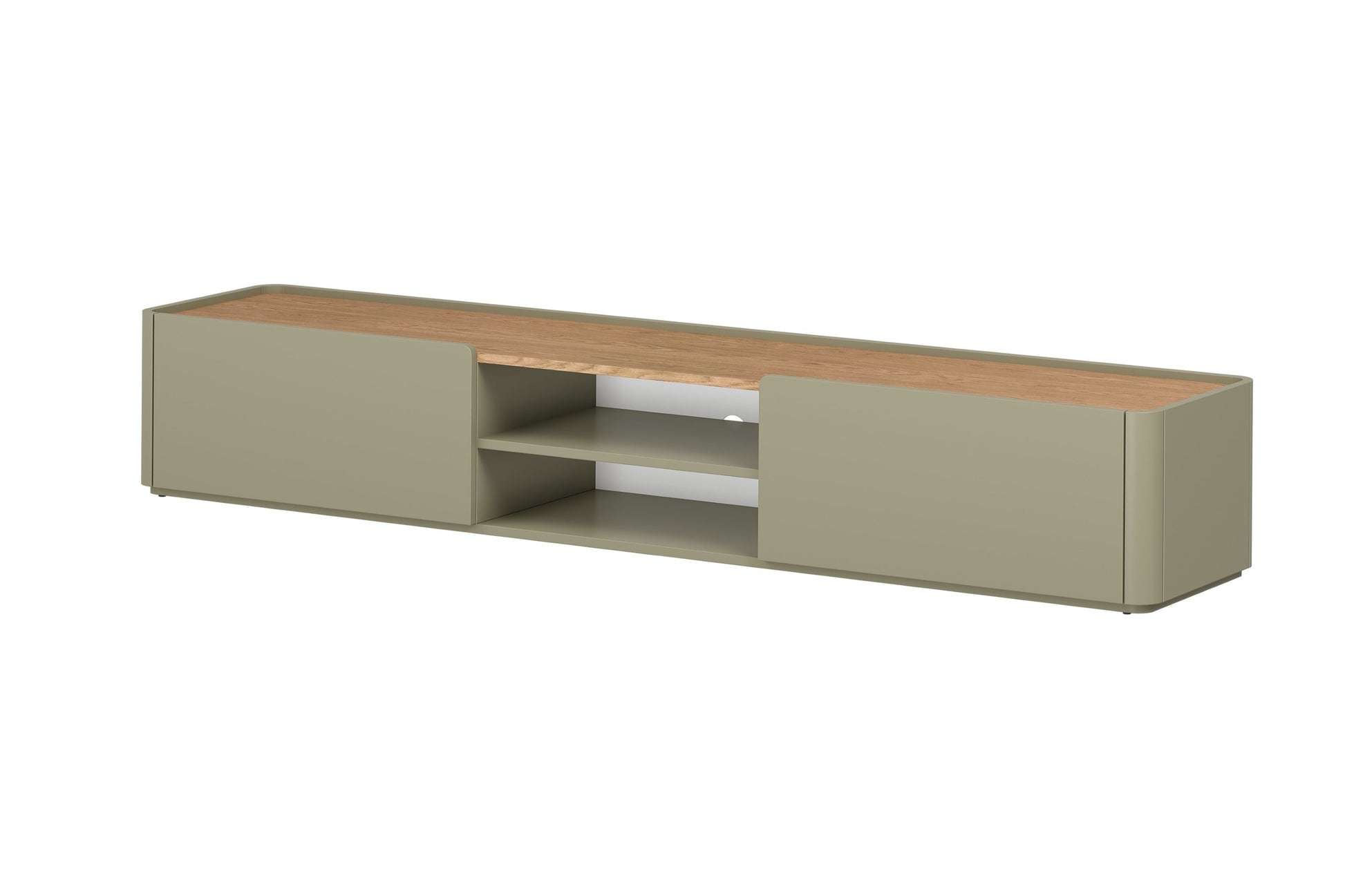 TV skapis Elva 220/35.5/48 cm Eikalipts / Baltijas kāpu ozols - N1 Home