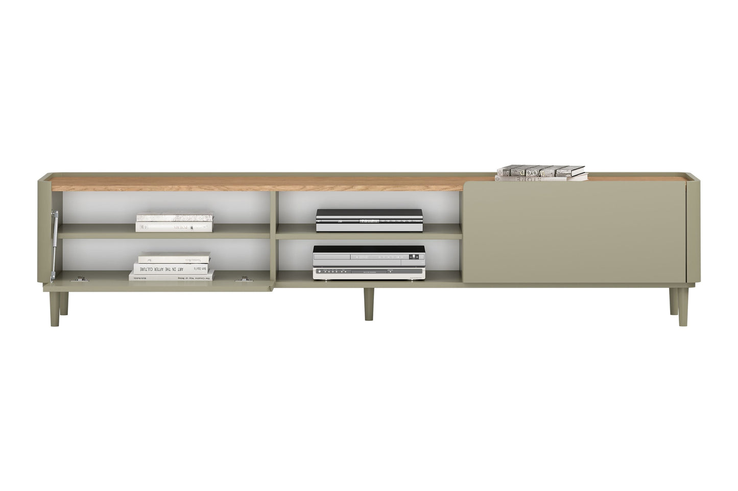 TV skapis Elva 220/48/48 cm Eikalipts / Baltijas kāpu ozols - N1 Home
