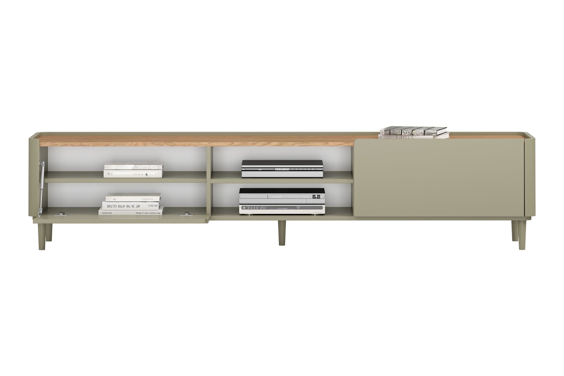 TV skapis Elva 220/48/48 cm Eikalipts / Baltijas kāpu ozols - N1 Home