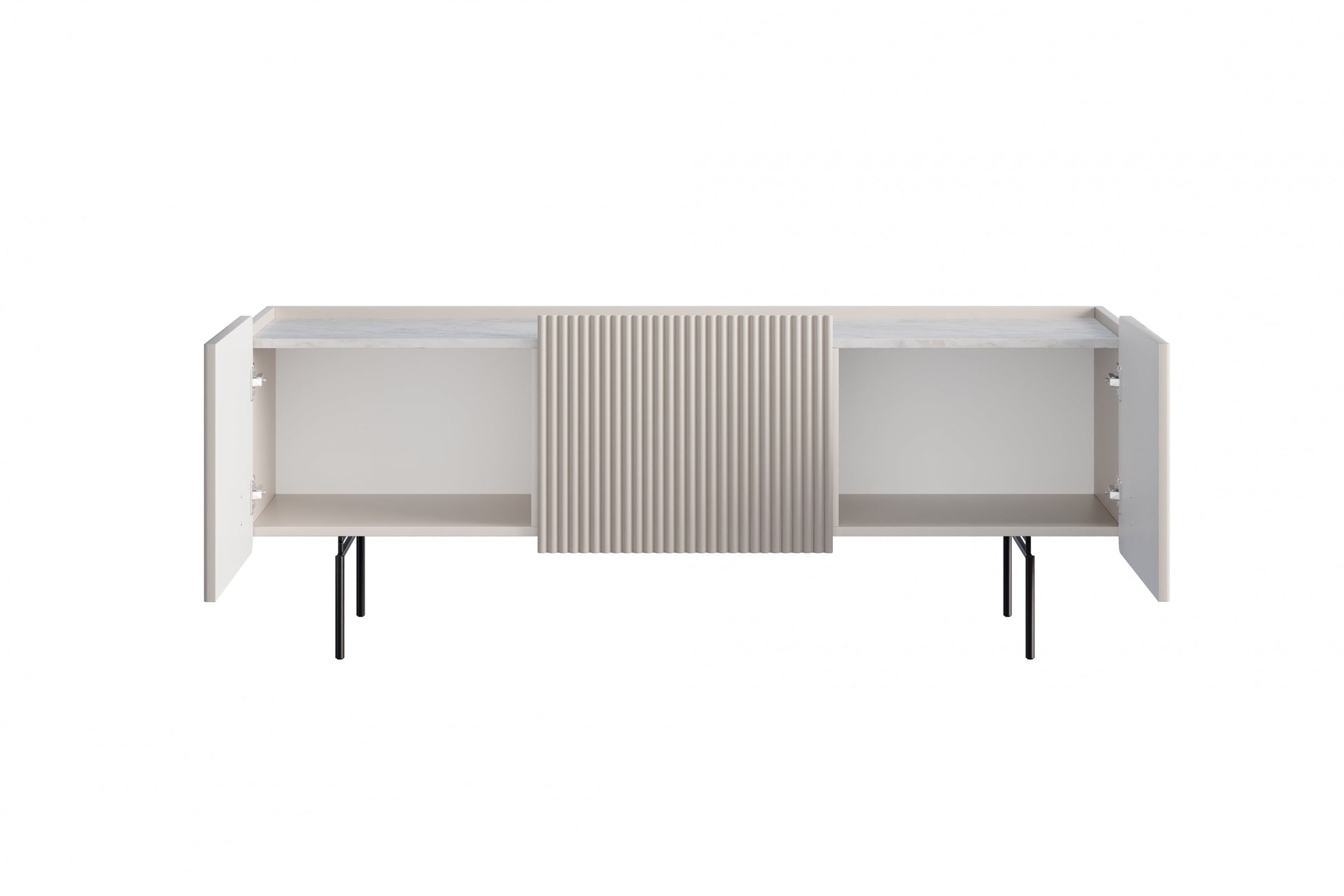 RTV skapis Dersi 200/57/42 cm kamirs/melns - N1 Home
