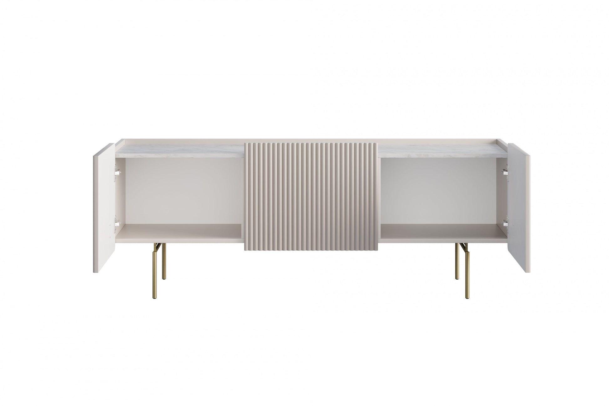RTV skapis Dersi 200/57/42 cm kamirs/zelts - N1 Home