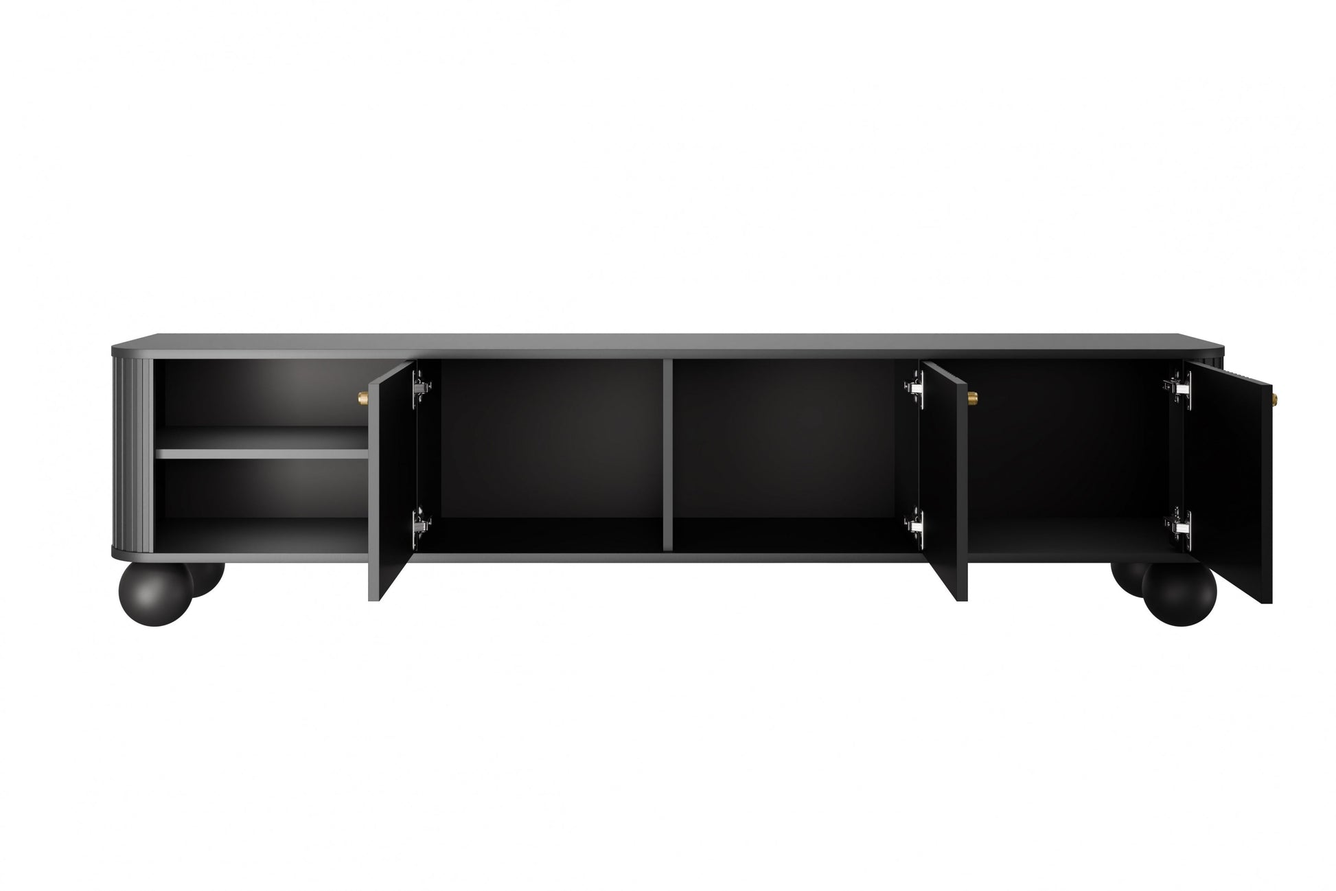TV skapis Vespa  187/48/38 cm melns/zelts - N1 Home