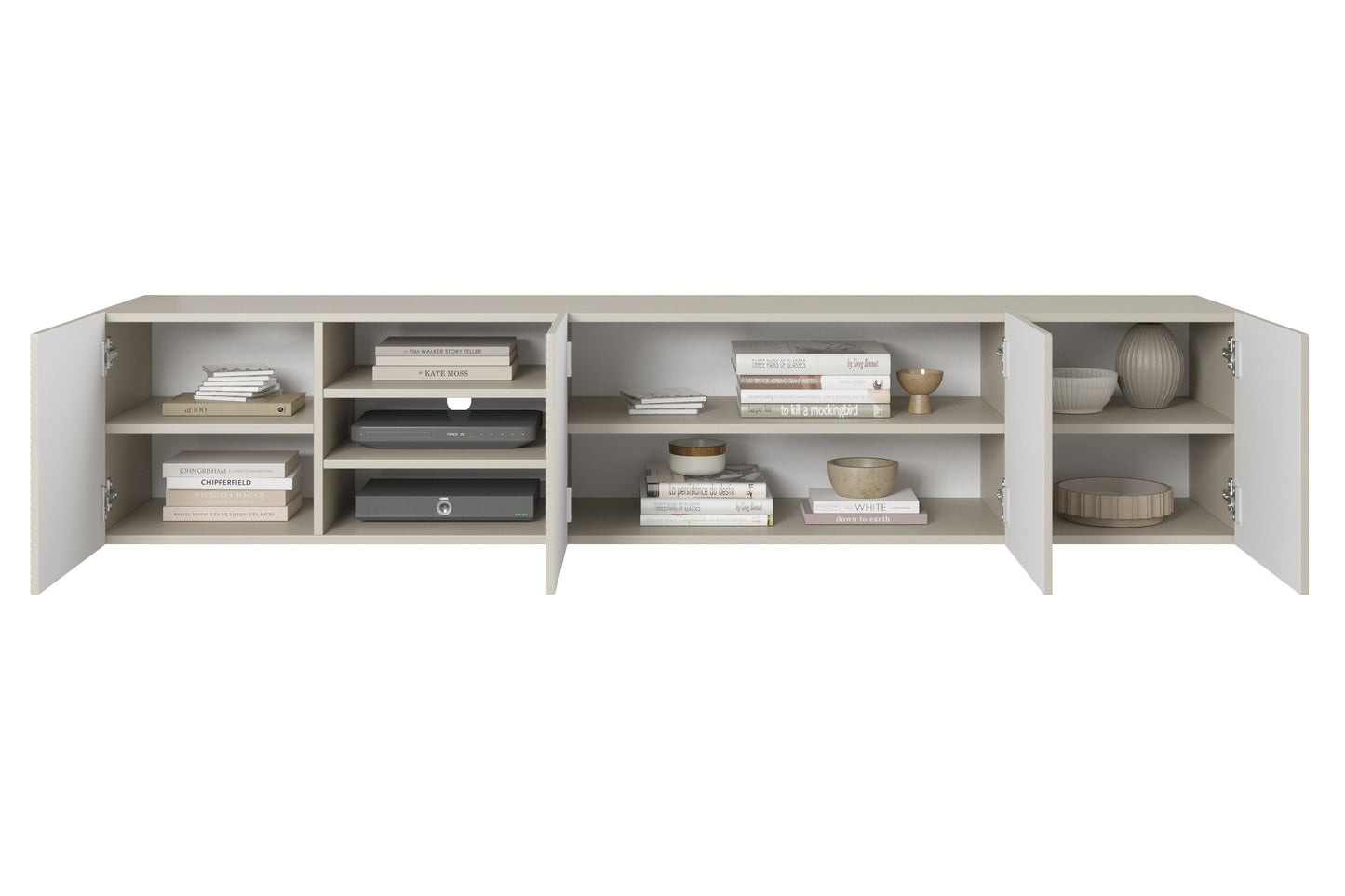 OSLO RTV kumode ar plauktiem 200/40/40 cm kašmirs - N1 Home