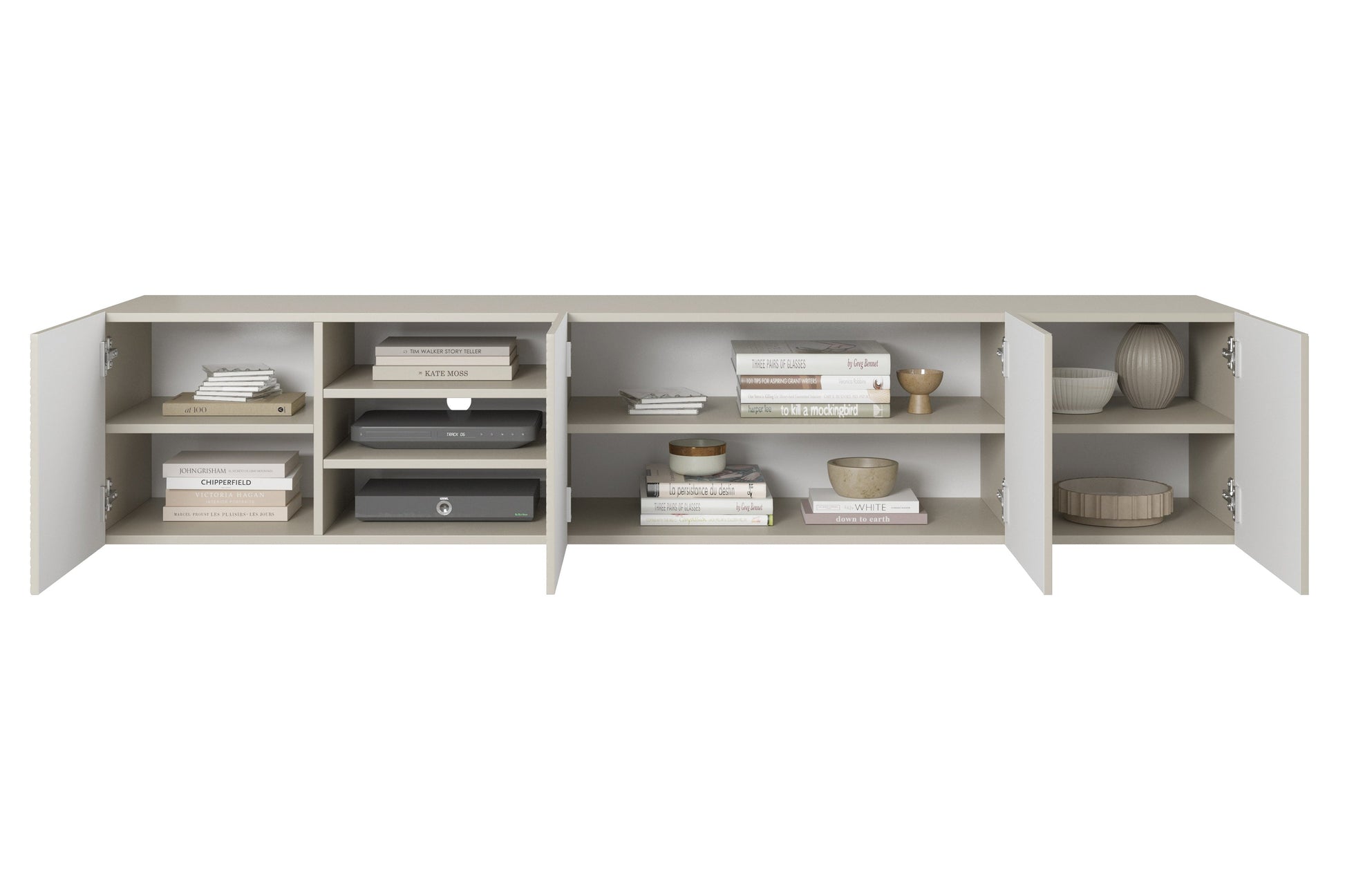 OSLO RTV kumode ar plauktiem 200/40/40 cm kašmirs - N1 Home