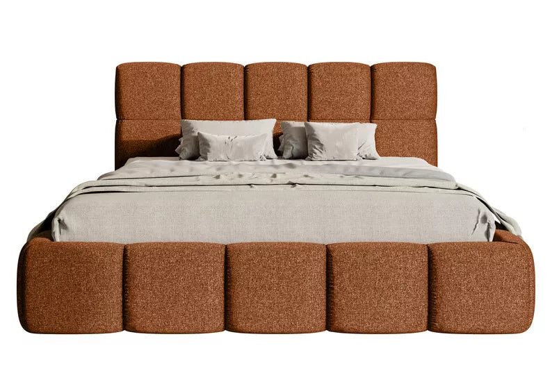 CLOD Mīkstā gulta 140/160/180/200 x 200 cm ar glabātuvi, varš hidrofobs šenils - N1 Home