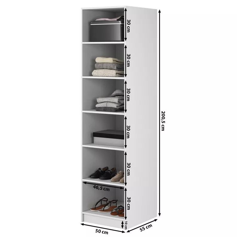 MEFRA Viendurvju skapis 50 cm, balts - N1 Home