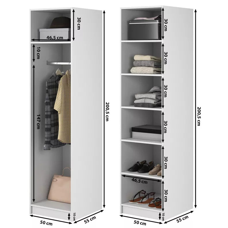 MEFRA Divdurvju skapis 100 cm, pelēks bēšs - N1 Home