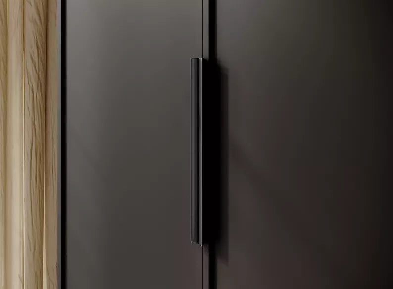 MEFRA Trīsdurvju skapis 150 cm, melns - N1 Home