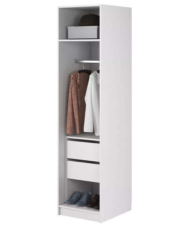 MEFRA Viendurvju skapis 50 cm, balts - N1 Home