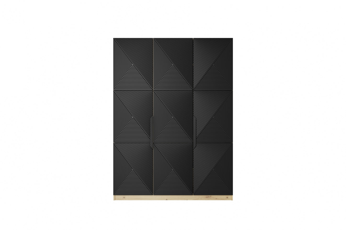 Skapis Oslo 150/205/57 cm melns/ozols - N1 Home