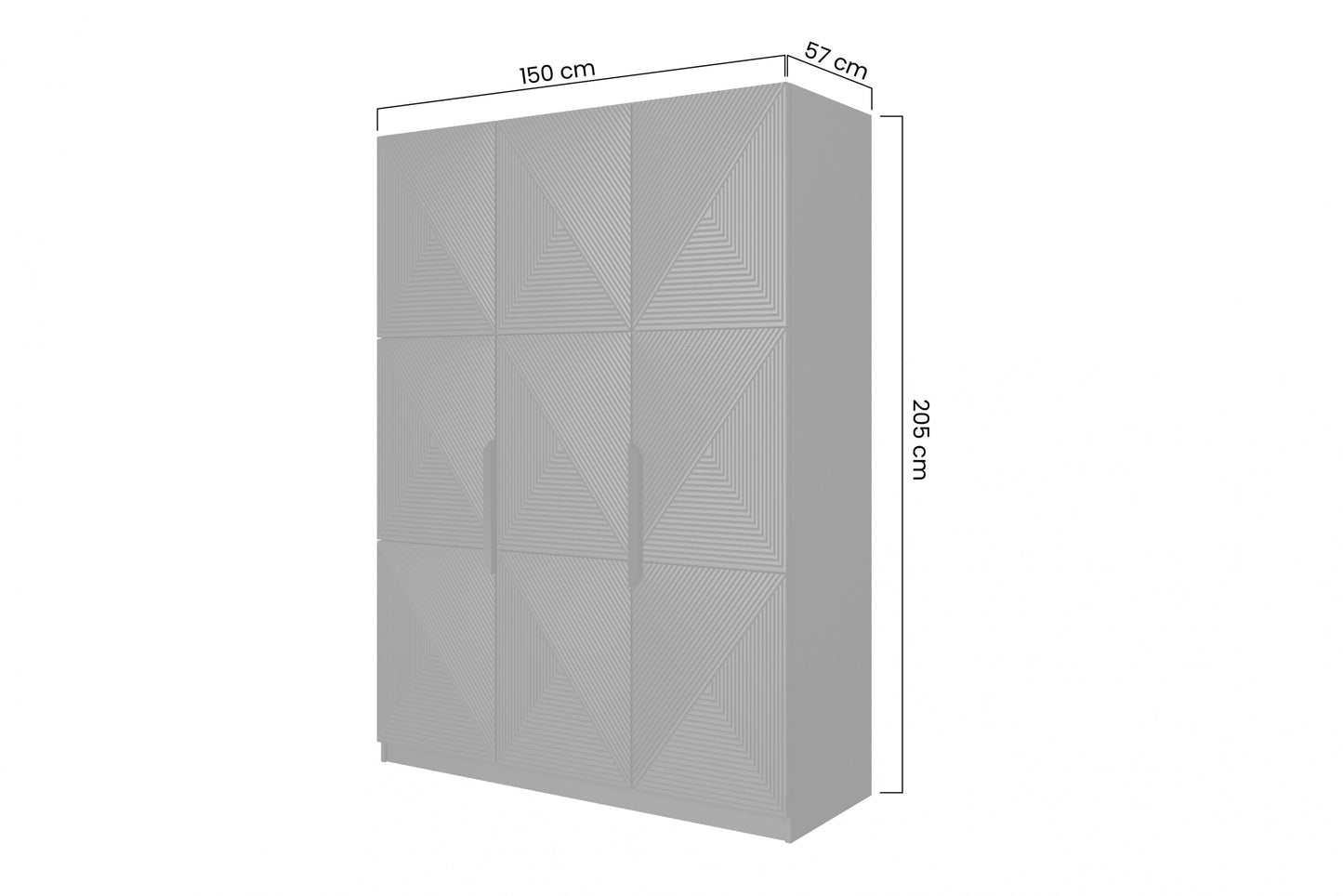 Skapis Oslo 150/205/57 cm balts - N1 Home