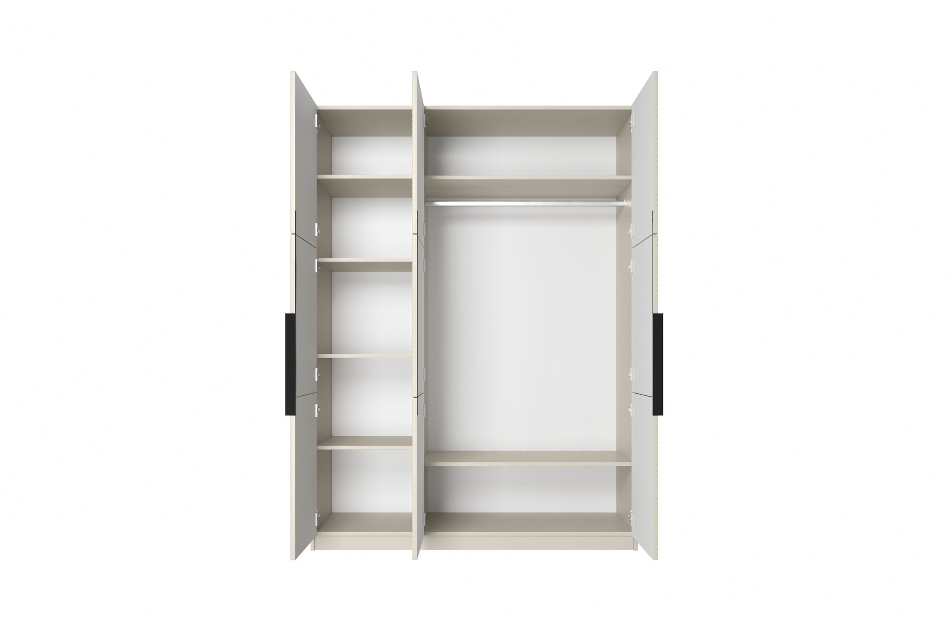 Skapis Oslo 150/205/57 cm kašmirs/melns - N1 Home