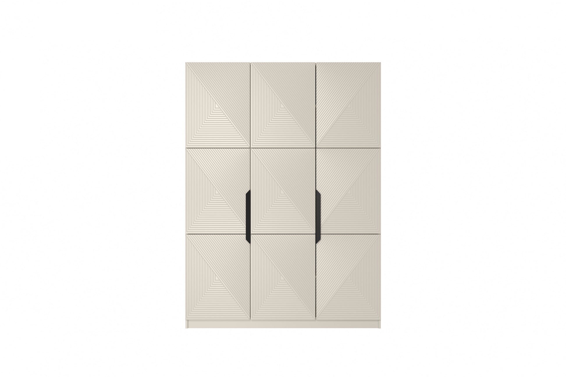 Skapis Oslo 150/205/57 cm kašmirs/melns - N1 Home