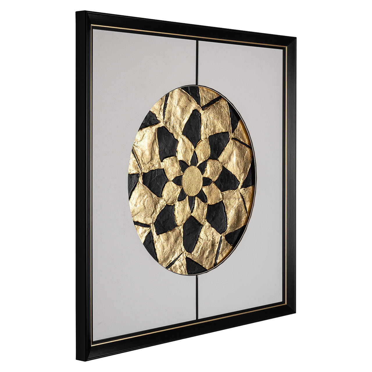 Sienas māksla Richmond Interiors Sun 73/73 cm melns/zelts - N1 Home