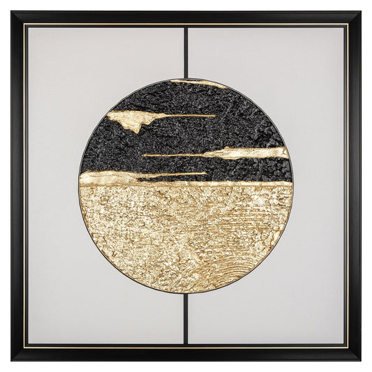 Sienas māksla Richmond Interiors Moon 73/73 cm melns/zelts - N1 Home