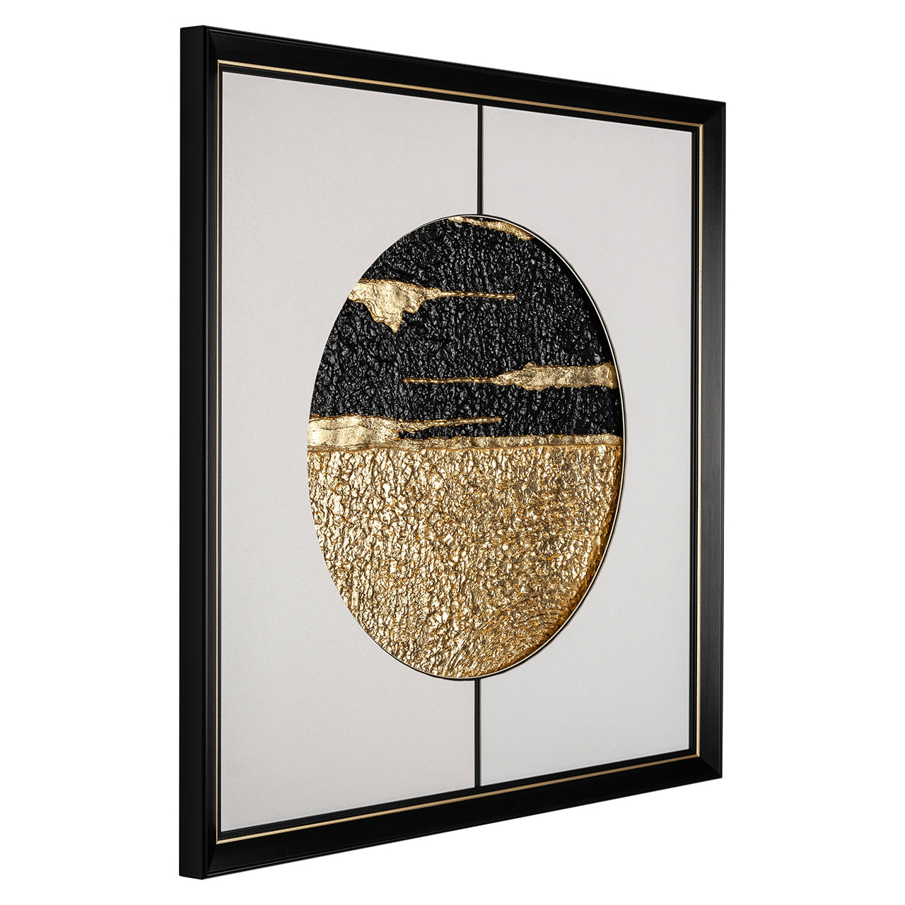 Sienas māksla Richmond Interiors Moon 73/73 cm melns/zelts - N1 Home