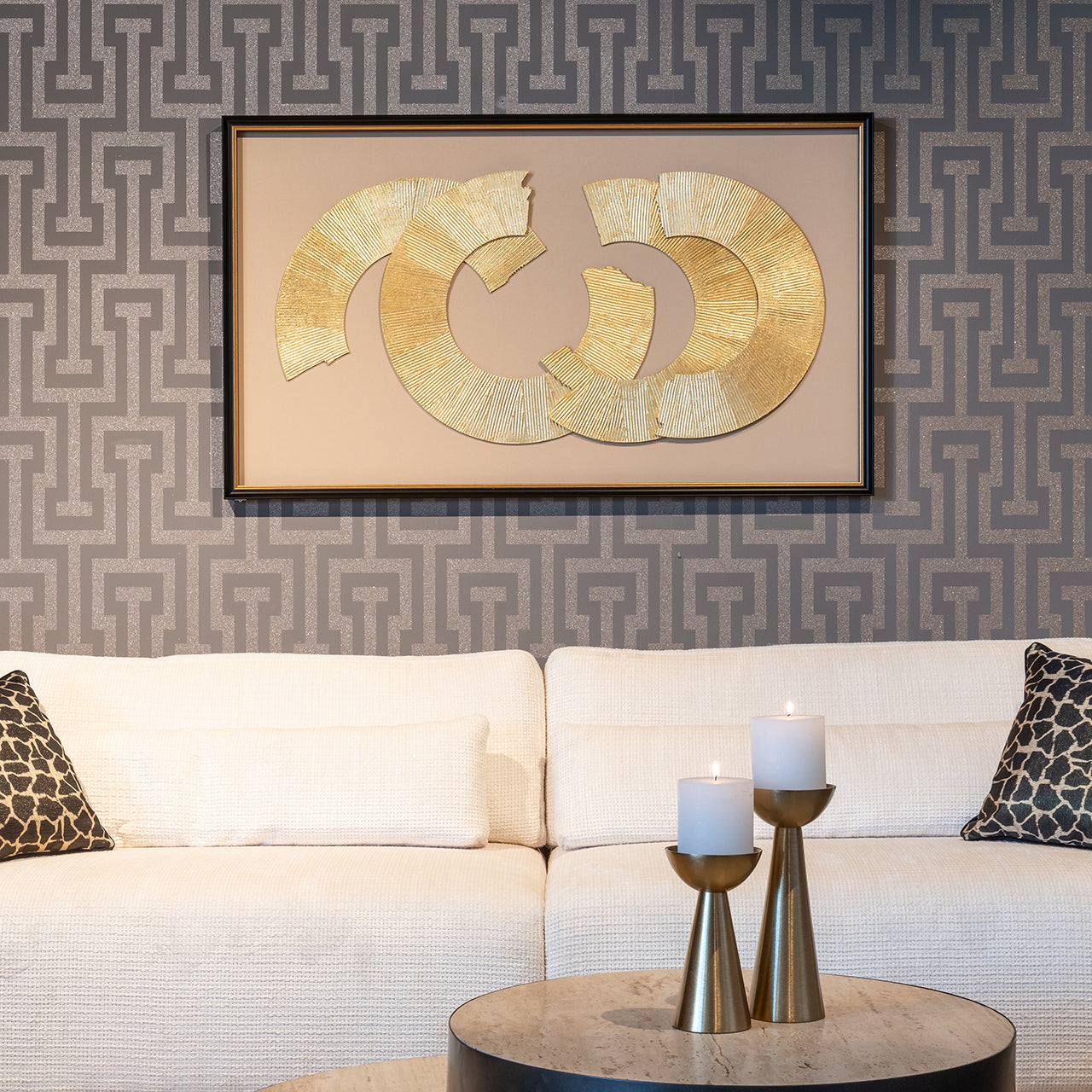 Sienas māksla Richmond Interiors Eden 145/85 melns/zelts - N1 Home