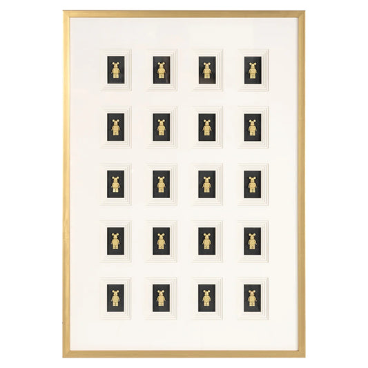 Sienas māksla Richmond Interiors  Bear block 3D 100/70 cm melns/zelts - N1 Home