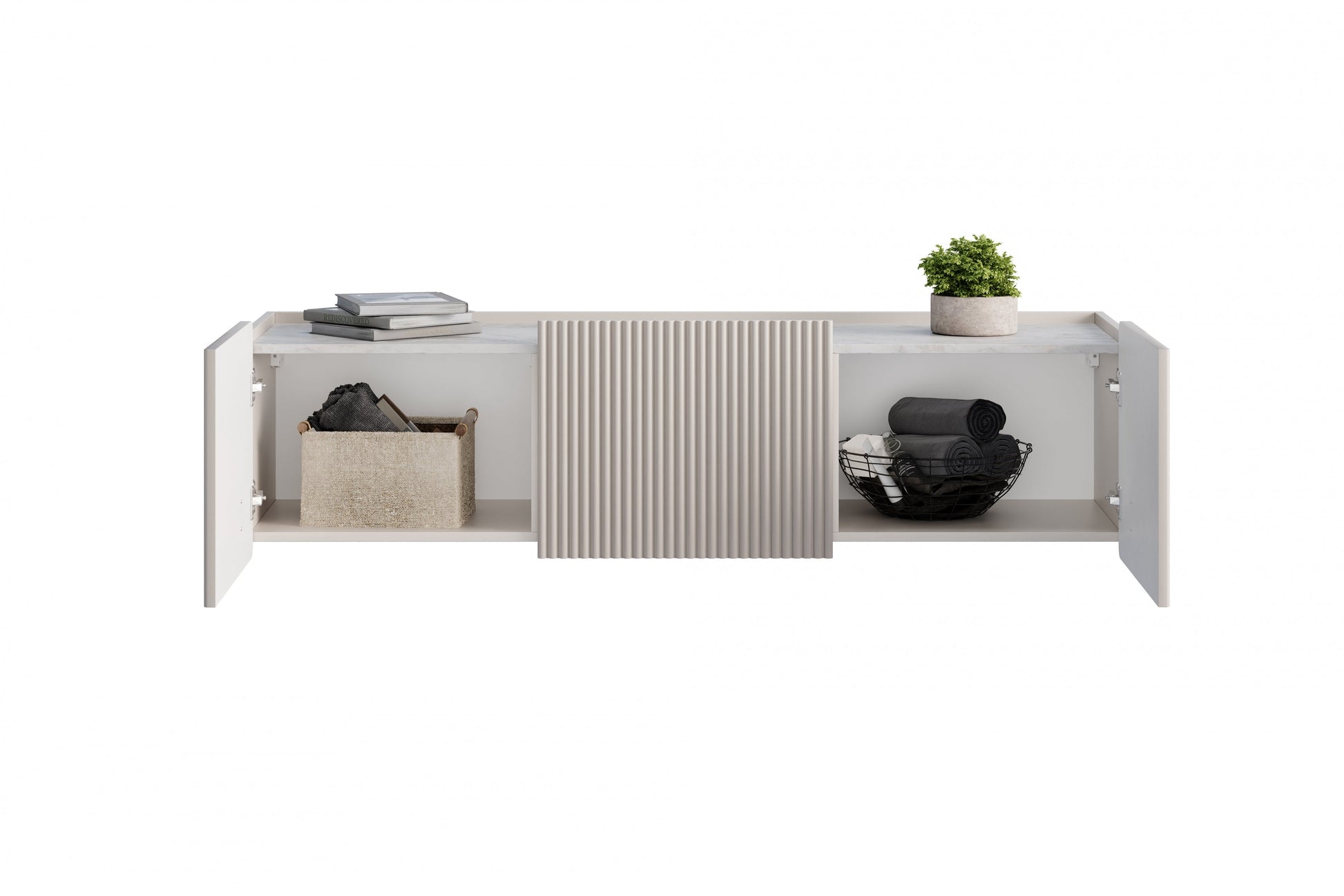 RTV skapis Dersi 150/40/42 cm kamirs/zelts - N1 Home