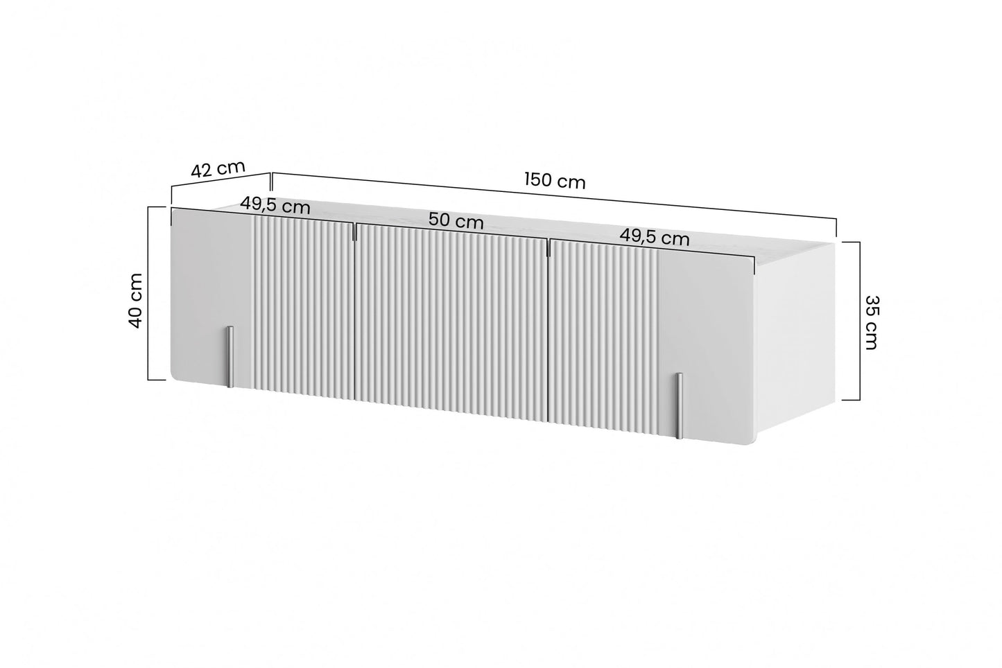 RTV skapis Dersi 150/40/42 cm kamirs/zelts - N1 Home