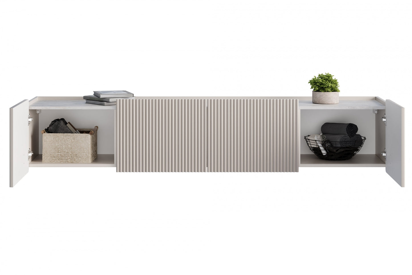 RTV skapis Dersi 200/40/42 cm kamirs/zelts - N1 Home