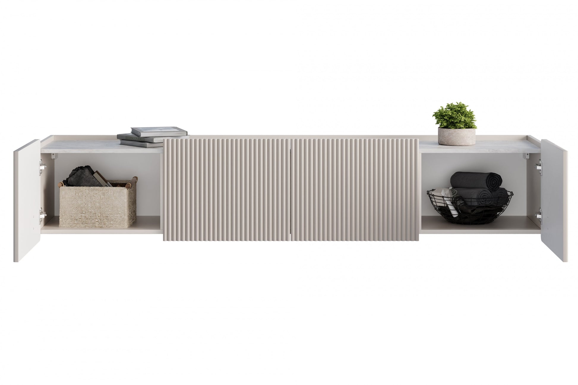 RTV skapis Dersi 200/40/42 cm kamirs/zelts - N1 Home