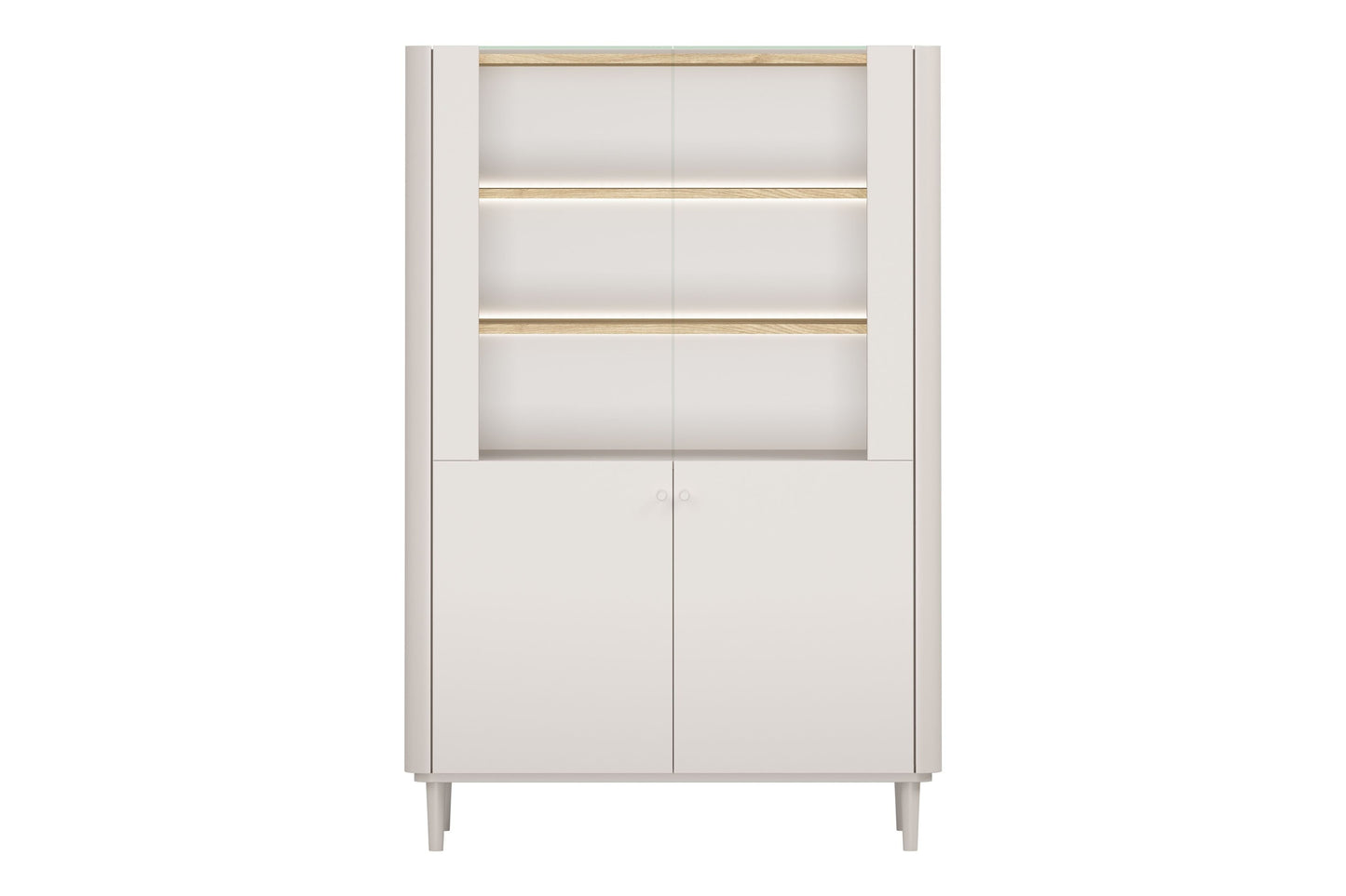 Vitrīna Elva 100/150/48 cm Kašmirs / Eļļots ozols - N1 Home