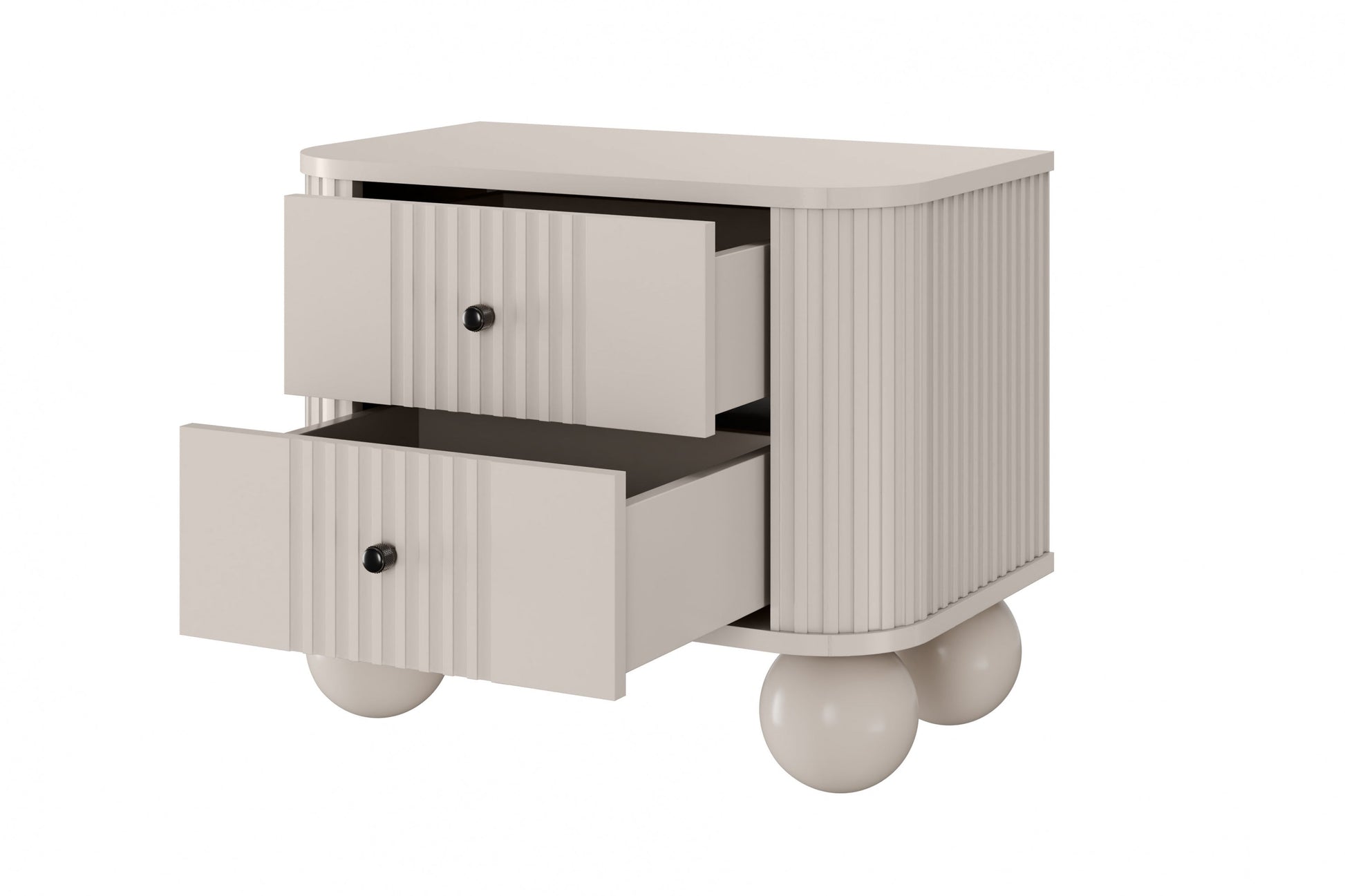 Naktsskapītis (2) Vespa 56/48/38 cm kašmirs/melns - N1 Home