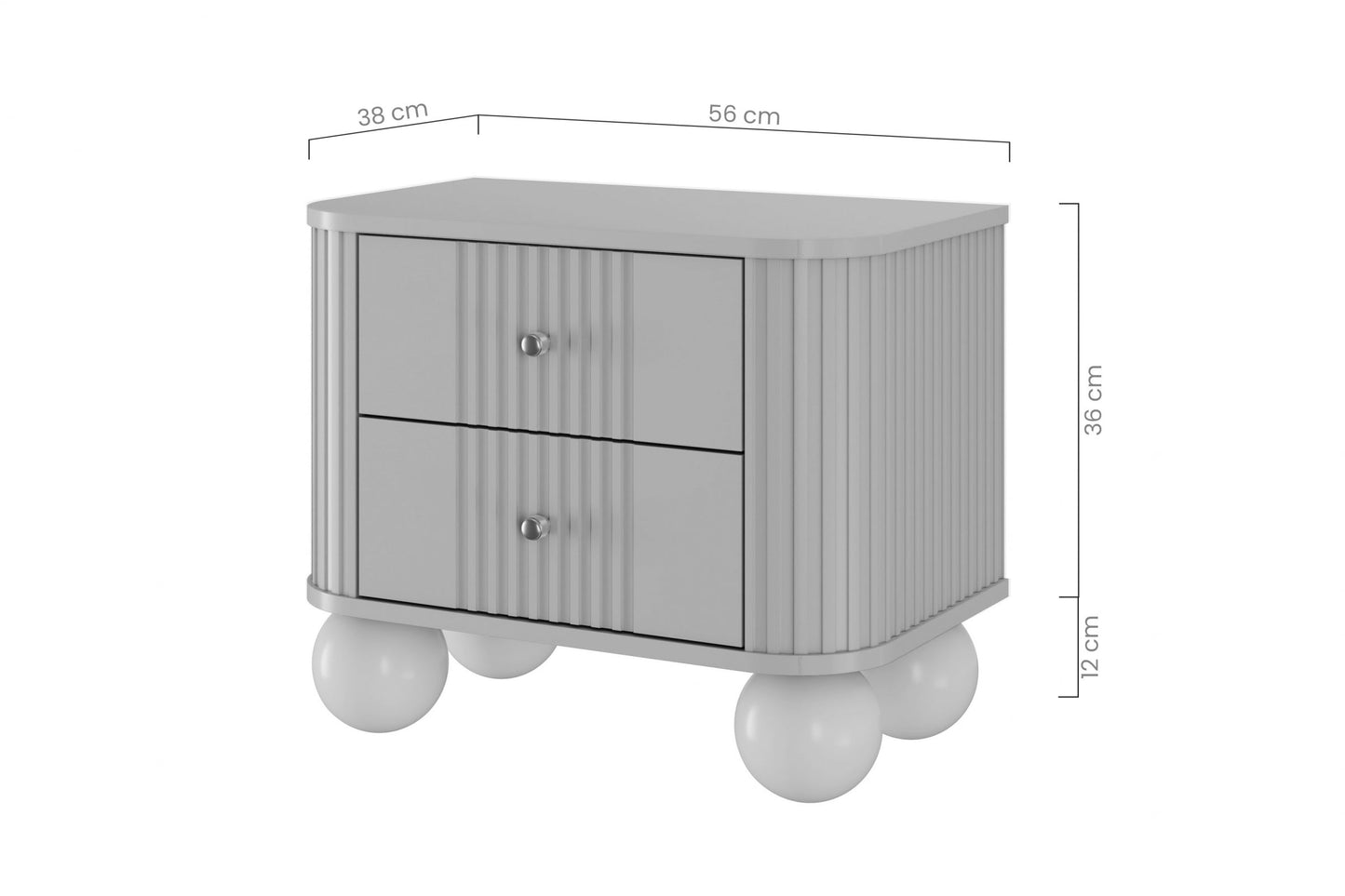 Naktsskapītis (2) Vespa 56/51/38 cm melns/zelts - N1 Home